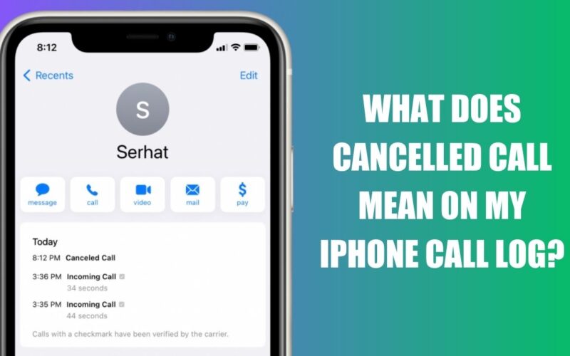 cancelled call on iPhone